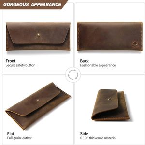 <span class=keywords><strong>Portafoglio</strong></span> Vintage <span class=keywords><strong>in</strong></span> <span class=keywords><strong>Pelle</strong></span> PU Ringsun per Uomo, Buste Porta Contanti Riutilizzabili, Clutch Retrò Marrone - Product Image 4