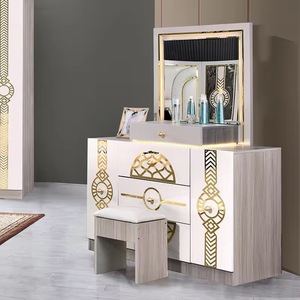 Set Camera da Letto Elegante <span class=keywords><strong>Pinar</strong></span> Stile Turco 2025 di Alta Qualità con Testiera Illuminata e Armadio Specchiato in Legno Smart Vendita Calda - Product Image 5