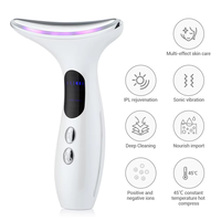 Appareil de beauté bio-électrique à prise US, masseur vibrant pour le visage et le cou, soin tonifiant du visage, anti-rides, thérapie lumineuse