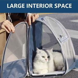 Sac à dos pour animaux de compagnie en tissu Oxford à mailles ventilées, pliable, pour les voyages, avec design respirant - Product Image 4