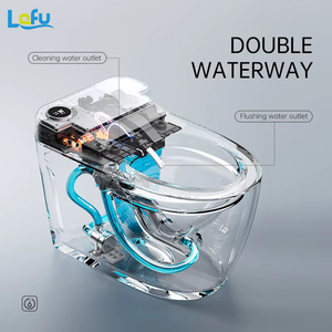 Toilettes intelligentes de luxe avec capteur de rinçage automatique pour articles sanitaires, toilettes intelligentes avec température de l'<span class=keywords><strong>eau</strong></span> réglable autonettoyante - Product Image 5