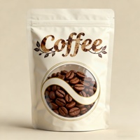 Sachets de café à valve imprimés en gravure, résistants à l'humidité, scellés à chaud, refermables, avec impression numérique, directement de l'usine