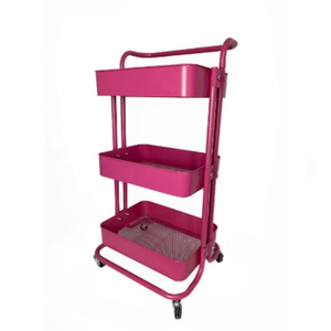 Beauty Salon <b>Rack</b> Bathroom Trolley Mobile Simple Drawing Room <b>Kitchen</b> Finishing Shelf Living Room Storage Trolley - Product Image 4