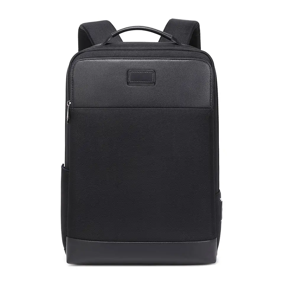 Custom logo adult men's leather school bag large laptop backpack luxury nylon laptop usb backpack bags for men travel