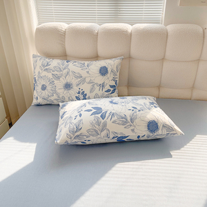 Parure de lit en sergé 100 % coton, imprimé floral frais, double face, housse de <span class=keywords><strong>couette</strong></span> respirante et douce pour la peau, pour la maison, la chambre et le dortoir - Product Image 3