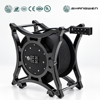 Câble Serpent SFTP CAT6 à 4 Canaux avec Tambour, Type Boîtier de Scène, 4 Prises de Signal sur Panneau enrouleur vers 4 Prises de Signal sur Boîtier de Distribution