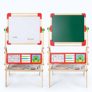 Tablero de dibujo de doble cara de madera personalizado <span class=keywords><strong>para</strong></span> niños, juguetes de aprendizaje educativo temprano <span class=keywords><strong>para</strong></span> bebés <span class=keywords><strong>para</strong></span> niños y niñas - Product Image 2