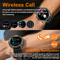 SENBONO Soldes Flash Montre Intelligente Hommes S81PRO avec Appel Fréquence Cardiaque Étanche Ronde Grande Batterie Montre Connectée pour iOS Android