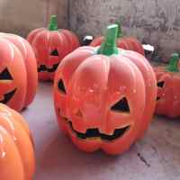 Grand Halloween Décor De Jardin En Fiber De Verre Statue de citrouille