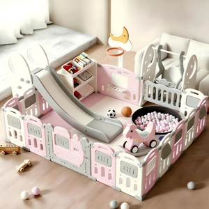 Nuovo Design Box <span class=keywords><strong>per</strong></span> Bambini Pieghevole Multifunzione in Plastica Sicura con Cancello Bloccabile e Tappetino <span class=keywords><strong>per</strong></span> Asilo Nido e Neonati - Product Image 2