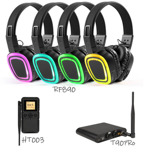 Cuffie Silenziose per Feste Disco, Attrezzatura Wireless per DJ, Sistema Silent Disco a 2 o 3 Canali, Cuffie Pieghevoli - Product Image 6