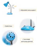 F80 — lampe métallique à Angle d'éclairage réglable, abat-jour jour de la nuit, pour bureau et bureau, E27