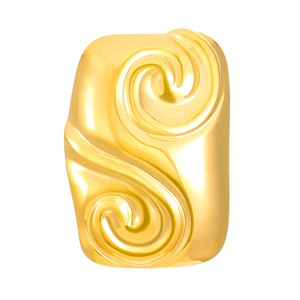 Anillo Abierto de Acero Inoxidable con Diseño de Corazón Espiral y Flor, Chapado en Oro de 18K, para Mujer, Estilo Geométrico Irregular, de Moda y Personalidad Única - Product Image 6