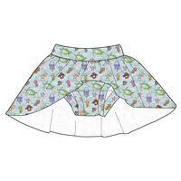 Haute qualité petite Boutique Style filles vêtements populaire broderie imprimé doux fête Kilt décontracté grande taille enfants