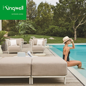Divano <span class=keywords><strong>da</strong></span> Giardino in Alluminio Moderno di Lusso per Hotel, Resistente Intreccio in Corda, Arredamento <span class=keywords><strong>da</strong></span> <span class=keywords><strong>Esterno</strong></span> per Patio e Soggiorno, Direttamente dalla Fabbrica - Product Image 4