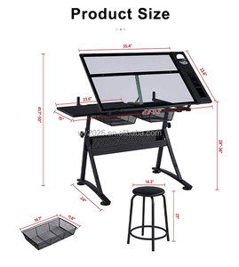 <span class=keywords><strong>Table</strong></span> <span class=keywords><strong>de</strong></span> <span class=keywords><strong>Dessin</strong></span> A1 Réglable pour Artistes avec Tiroir - Mobilier Scolaire - Product Image 2