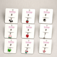 XUPING Cincin Pusar Trendy dari Baja Tahan Karat Desain Bintang/Stroberi/Hati/Kupu-kupu/Buah Perhiasan Tindik Pusar Unisex