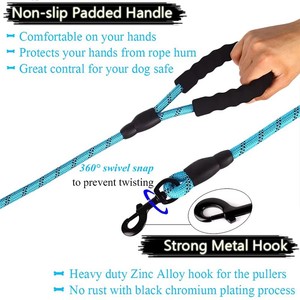 Correa para Perro Resistente de 1.5 m con Mango Acolchado Cómodo e Hilos Altamente Reflectantes para Perros Medianos y Grandes - Product Image 4