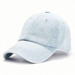 หมวกแก๊ปปักลายตามสั่งสำหรับฤดูร้อน ผู้หญิง ผู้ชาย ทรง Trucker ผ้าเดนิม ป้องกันแสงแดด ทรงโค้งมน  แบบเบสบอล สปอร์ต - Product Image 2