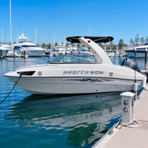 Yacht en fibre de verre de 24 pieds avec auvent pare-soleil, cabine intérieure, table réglable en hauteur utilisable comme <span class=keywords><strong>lit</strong></span>, toilettes portables personnalisées, bateau rapide - Product Image 1