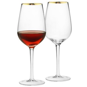 Различные логотипы и цвета в наличии стеклянная посуда с золотым ободом под заказ золотые оправы Винные Бокалы - Product Image 2