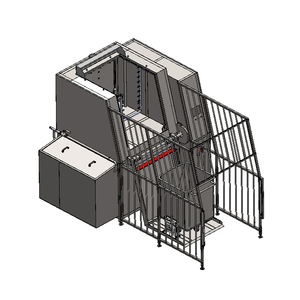 Laveuse de conteneurs automatique en acier inoxydable sur mesure pour chariots de matériel, destinée aux usines de viande, de fruits de mer et de légumes - Product Image 1