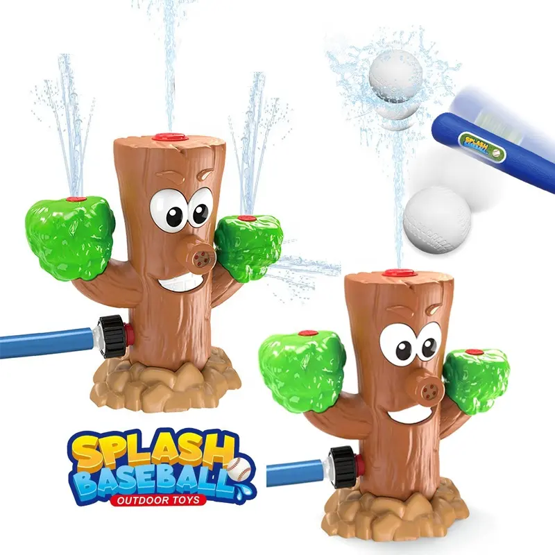 Kids Outdoor Sport Toys Cute Tree Baseball Splash Game Garden Backyard Water Spray Sprinkler Toy