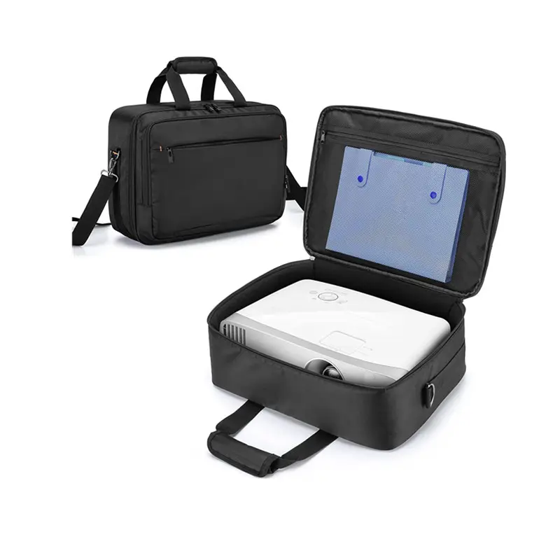 Bolsa de transporte de projetor com compartimento para laptop, compatível com a maioria do projetor