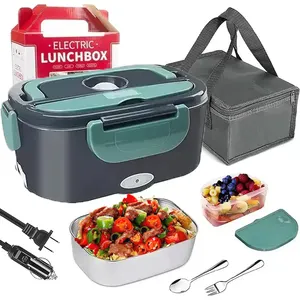 Multifunctionele 304 Roestvrijstalen Elektrische Lunchbox Reizen Naar Huis Mini Elektronische Verwarming Lunchbox Zelfverwarmende Lunchbox