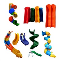 Modul Taman Bermain SageDelightRides, Seluncuran Spiral Lengkung, Bahan LLDPE, Baja Galvanis, Grosir untuk Resor Tepi Laut
