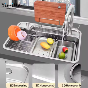 <span class=keywords><strong>2025</strong></span> tốt nhất bán bồn rửa hộ gia đình 304 thép không gỉ chìm bền & dễ dàng để làm sạch bề mặt bàn chải hiện đại Bồn Rửa Nhà Bếp - Product Image 4