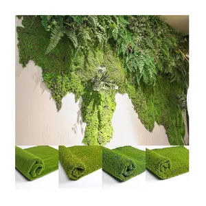 Tikar rumput lumut palsu dekorasi dinding Hotel rumah karpet rumput hijau dalam ruangan