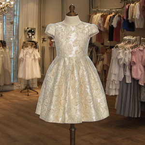 Abito Classico di Lusso in Jacquard, Elegante Tessuto Broccato Stile Principessa, Vestito per Festa di Compleanno per Bambine - Product Image 2