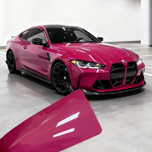Film de protection de peinture TPU auto-cicatrisant à double usage Carlas Rouge rose Haute brillance Anti-rayures Autocollant de voiture - Product Image 1