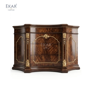 Aparador de Madera de Serpentina de Versalles |   <span class=keywords><strong>Buffet</strong></span> de Comedor Clásico Francés de Lujo - EKAR - Product Image 1