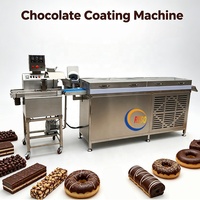 Ligne de production de machines à enrober les biscuits au chocolat, les barres de noix et les beignets