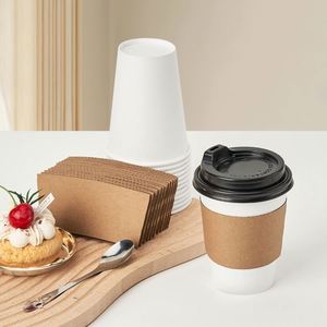 Custom Logo Personalised <b>Disposable</b> 8oz 10oz 12oz 16oz Double Wall Craft Paper <b>Cups</b> with Lids for Hot Coffee & Carbonated Drinks - Product Image 3