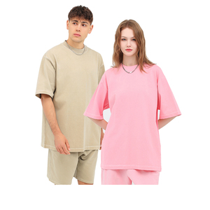High-quality 100% Organic Cotton Silk Screen Printed 280g Casual Blank Design Knitted T-<b>shirt</b> - Product Image 4