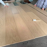 Lantai Kayu Alami Oak Mewah untuk Interior, Lebar 14mm, Kayu Asli Oak Putih Eropa, Lantai Kayu Solid Rekayasa