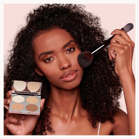 Kuas Wajah Ganda YRX Beauty Untuk Krim dan Bedak, Dua Sisi Dengan Bulu Sintetis Ultra-lembut, Kuas Foundation, Kuas Bedak Wajah