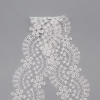 Robe de mariée fantaisie personnalisée bordure en dentelle chimique soluble dans l'eau pour robe de fille