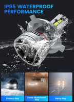 Ampoules de phare LED DIINII N2-H4 140W, kit universel pour voiture, 16000LM, phare de véhicule, 6000K, pour voitures, camions, aluminium