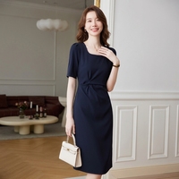 Combinaison professionnelle d'été haut de gamme pour femme, élégante et tendance, à manches courtes, pour l'accueil hôtelier