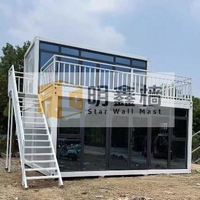 Mxq Maison conteneur démontable de 20 pieds, étanche et respirante, préfabriquée, moderne, de haute qualité, pour bureau et magasin