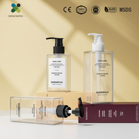 Bouteille transparente en PET avec pompe à lotion pour shampoing, gel douche, après-shampoing, 100 ml, 200 ml, format voyage, emballage pour soins de la peau