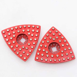 Tampon <span class=keywords><strong>de</strong></span> polissage à liant métallique Grit 16, 3 pouces, points <span class=keywords><strong>de</strong></span> liant métallique fritté, tampons <span class=keywords><strong>de</strong></span> meulage triangulaires pour bords et coins - Product Image 4