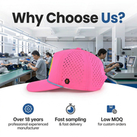 Gorra Snapback Urbana de 6 Paneles con Logotipo Personalizado OEM, Bordado 3D, Perforada, Transpirable, Ligera, Visera Plana y Orificios Cortados con Láser