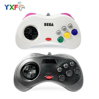 Kablolu USB PC Gamepad Joystick, saturn USB kablolu oyun sopa sevinç ped denetleyicisi için Windows PC MAC Linux ahududu Pi 3 Sega Gen