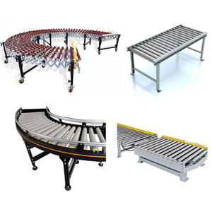 산업용 스테인리스 스틸 하역 그래비티 롤러 원형 컨베이어 벨트 기계 - Product Image 1