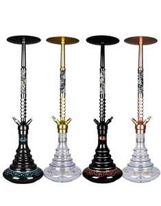 Decorative <b>Hookah</b> Stand Alone <b>Hookah</b> Metal Frame Glass Base Tobacco <b>Pipe</b> for Lounge Bar Home Use - Product Image 1